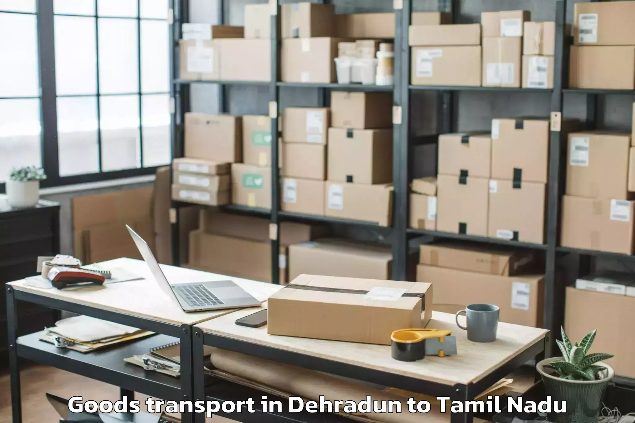 Hassle-Free Dehradun to Manamelkudi Goods Transport